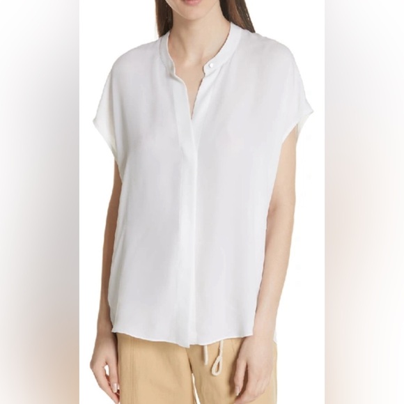 VINCE 💯 SILK BLOUSE - Picture 4 of 10